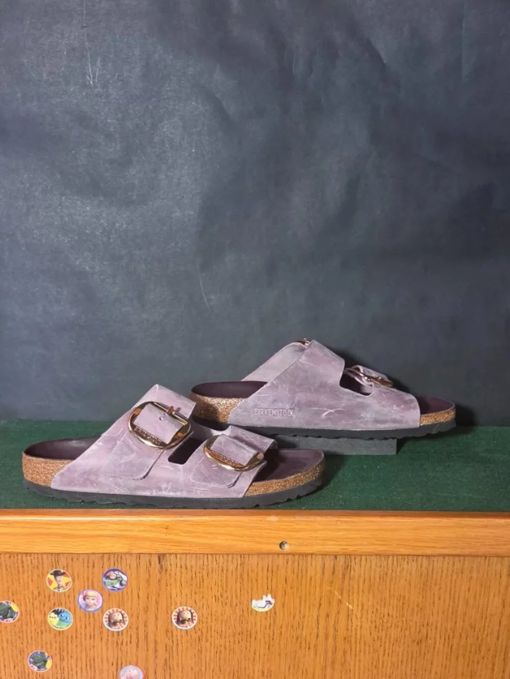 Birkenstock Arizona Big Buckle Suede Sandals Lilac NWT